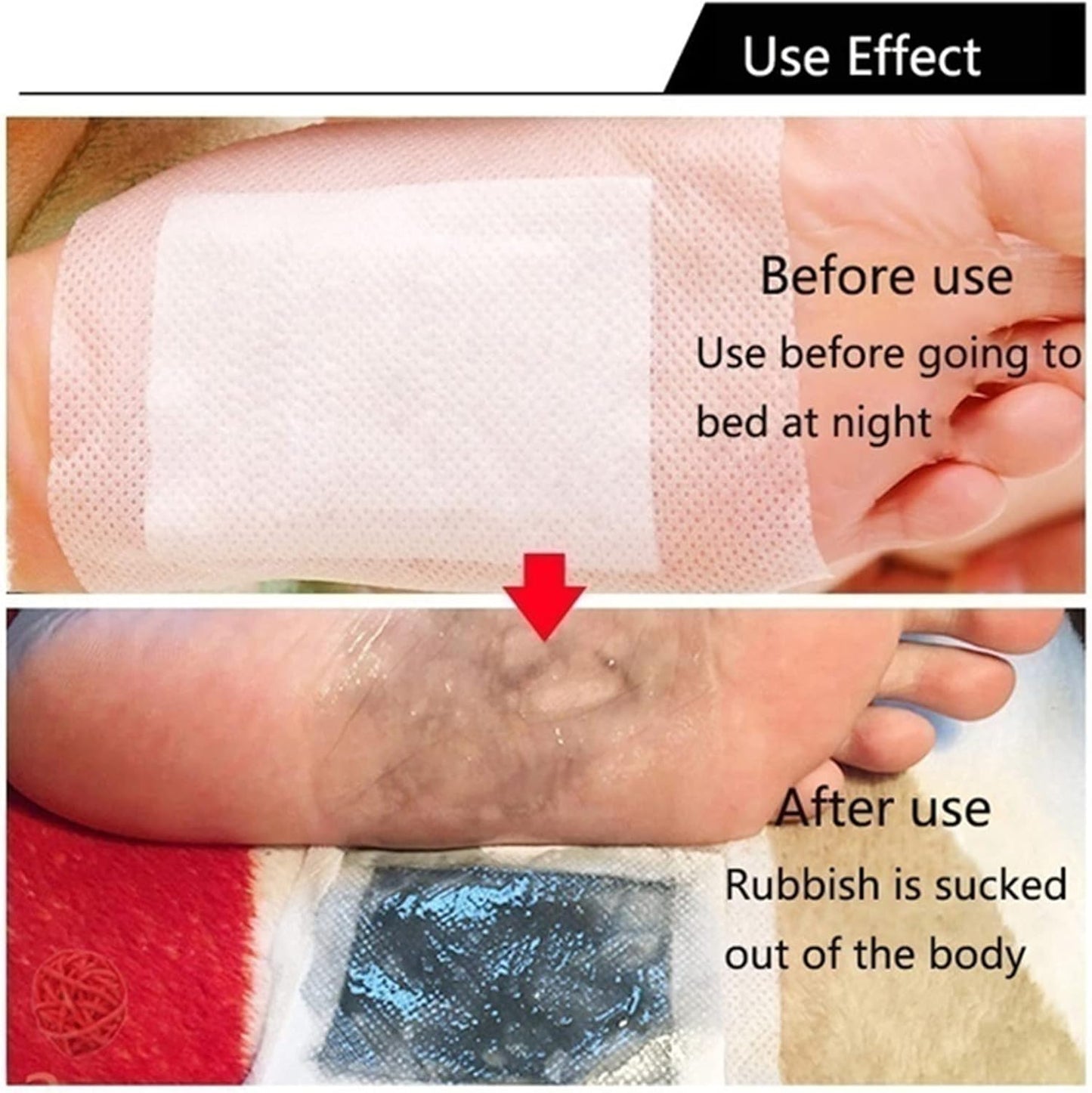 Foot Pads 100 Pieces-Premium Ginger Powder Bamboo Vinegar Feet Pads,Deep Cleansing Foot Patches for Feet Care