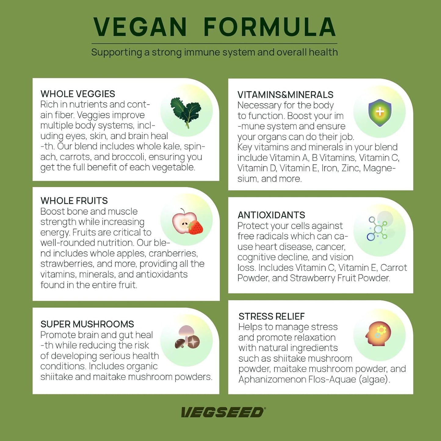 Immunity Greens Superfoods Powder,0 Sugar,21 Vitamins&Minerals,Green Apple,Powder,Immunity,Gut Health,Energy,Stress Relief,Skin,Nails,Hair,Improve Sleep,Overall Health,30SVG,100 Grams