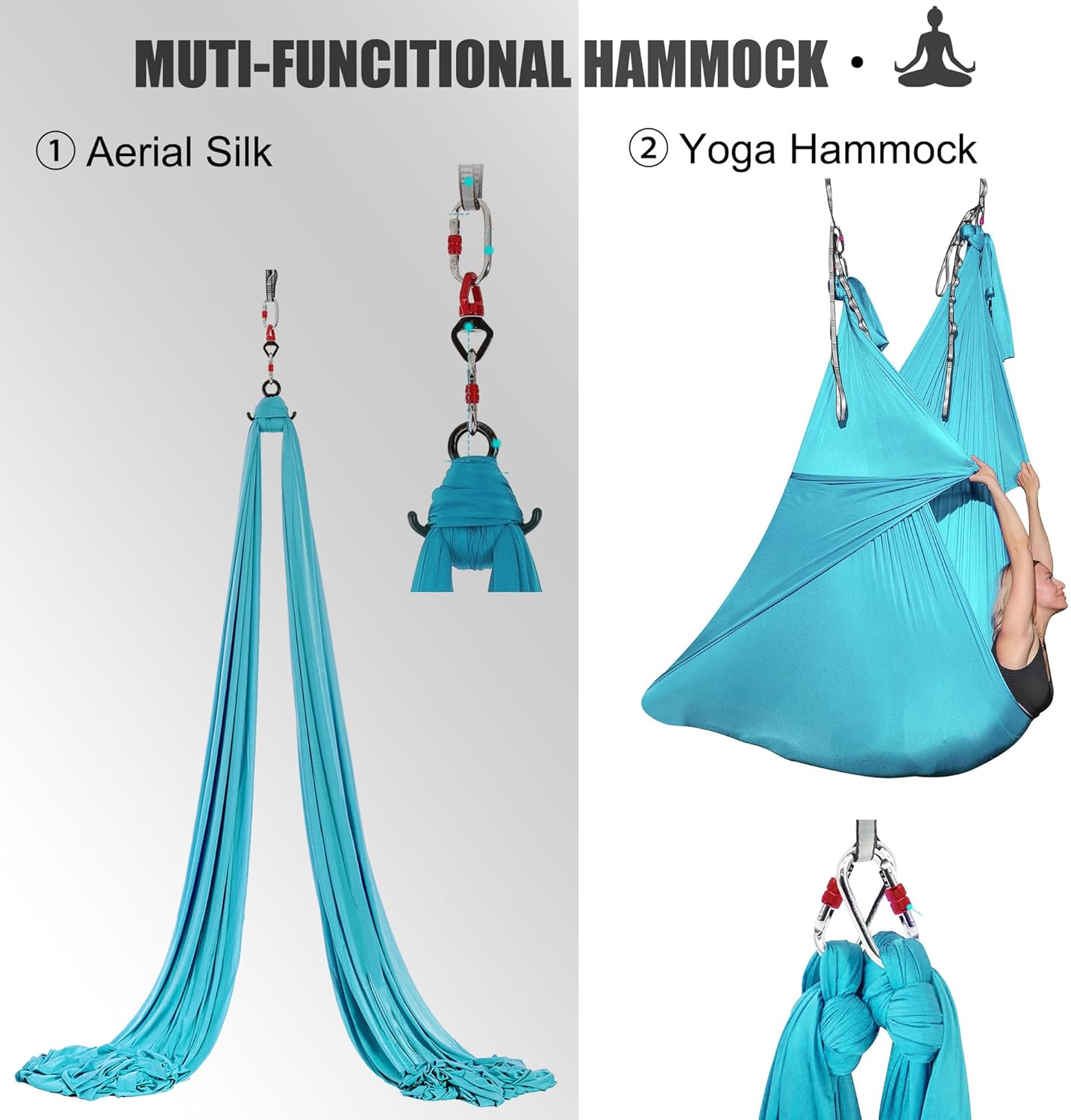 Aerial Silks 11 Yards Aerial Silks For Home Aerial Yoga Swing Aerial Yoga Hammock Swing Aerial Silk For Gymnastics