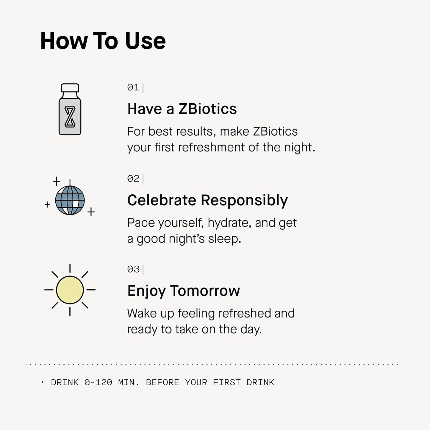 ZBiotics — Feel Better After Drinking, Wake Up Refreshed, Science-Backed, Patented Probiotic for Easier Mornings, Travel-Friendly, 12-Pack of 0.5 Fl Oz Bottles