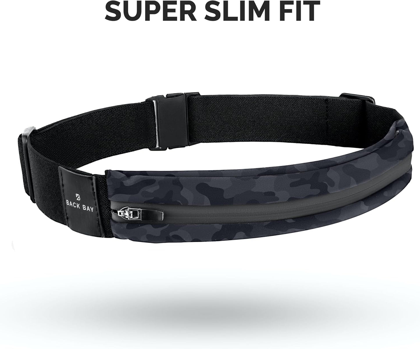 Back Bay Slim Running Belt for Women & Men [Fits ALL Phones], Runners Fanny Pack for Men, Money Belt, Running Gear Gift, Waist Bag Workout Gear, iPhone Runner's Phone Holder Waist Pack