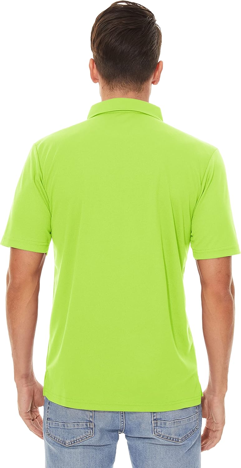 MAGCOMSEN Men's Polo Shirts 3 Buttons Casual Work T Shirts Quick Dry Short Sleeve Golf Shirt Pique Jersey Outdoor Performance