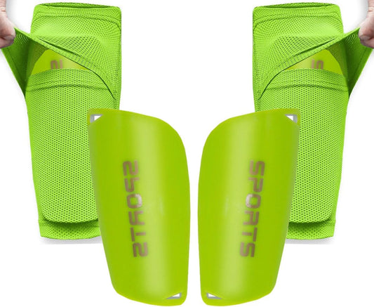 Soccer Shin Guards for Kid Youth Teen Adult - Shin Guards Sleeves with Inserted Pocket Cushion Protection Reduce Shocks and Injuries for TeamSports