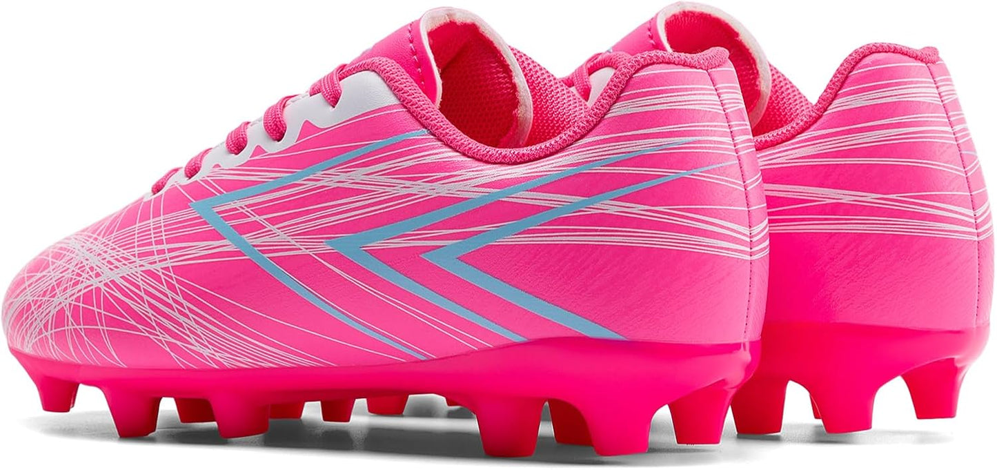 DREAM PAIRS Boys Girls Soccer Cleats Kids Youth Firm Ground Football Shoes for Little/Big Kid