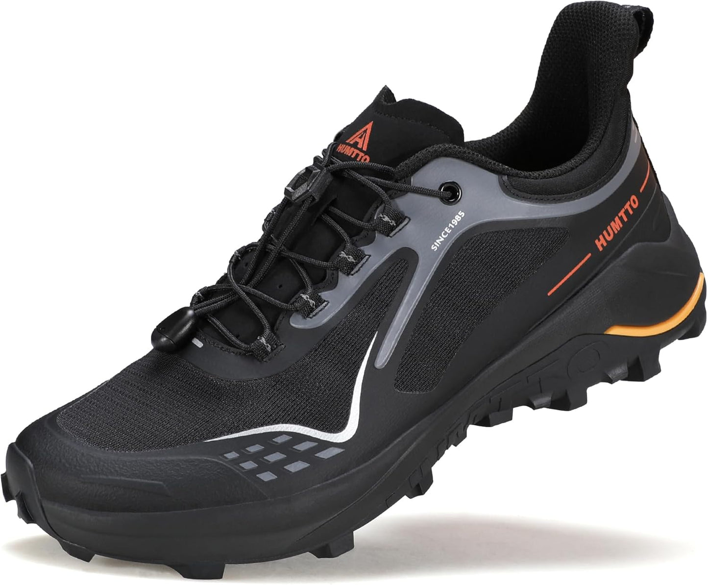 HUMTTO Men's Quick Laces Hiking Sneaker Lightweight Breathable Walking Outdoors Trail Running Shoes
