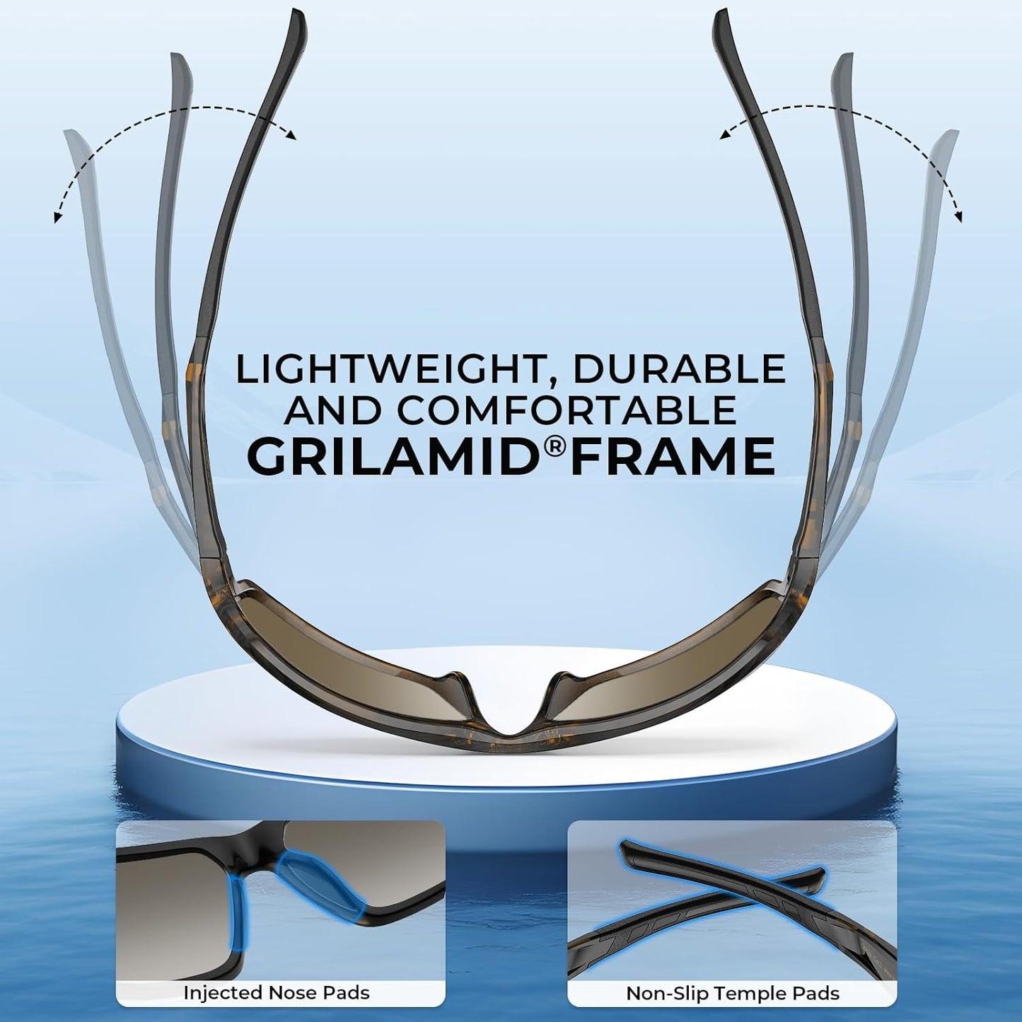 KastKing Chippewa Polarized Fishing Sunglasses, UV400 Protection Full Wrap Frame Sports Cycling Sunglasses, 1.0mm TAC Lenses