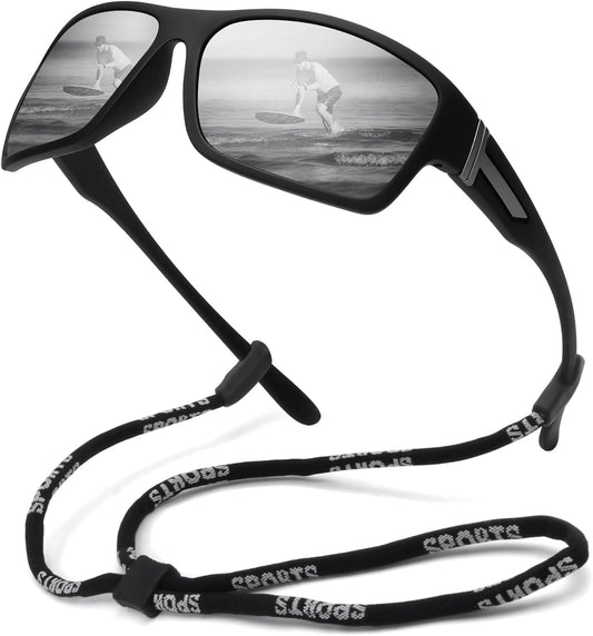 STORYCOAST Polarized Sports Sunglasses for Men Women Unbreakable Frame Cycling Fishing Driving