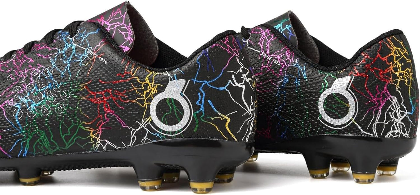 Boys' Soccer Shoes Kids Firm Ground Soccer Cleats Girls Athletic Sneakers Outdoor Turf Football Shoes for Little/Big Kid