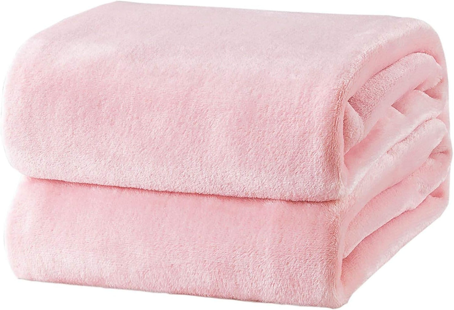 Bedsure Fleece Blankets Queen Size Pink - Bed Blanket Soft Lightweight Plush Fuzzy Cozy Luxury Microfiber 90x90 inches