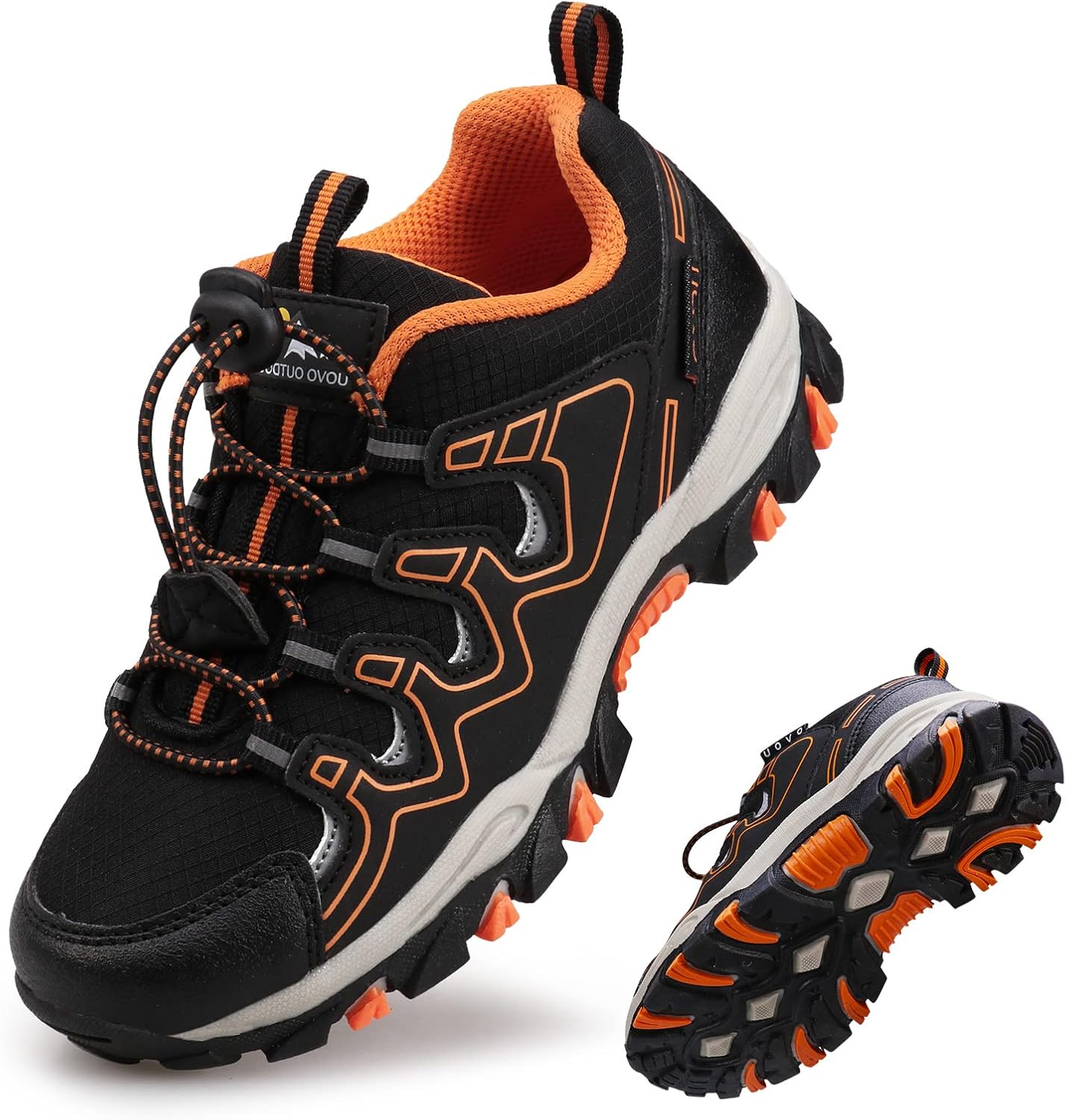 Boys Girls Hiking Trail Shoes Waterproof Slip Resistant Outdoor Trekking Walking Running Sneakers(Little/Big Kids)