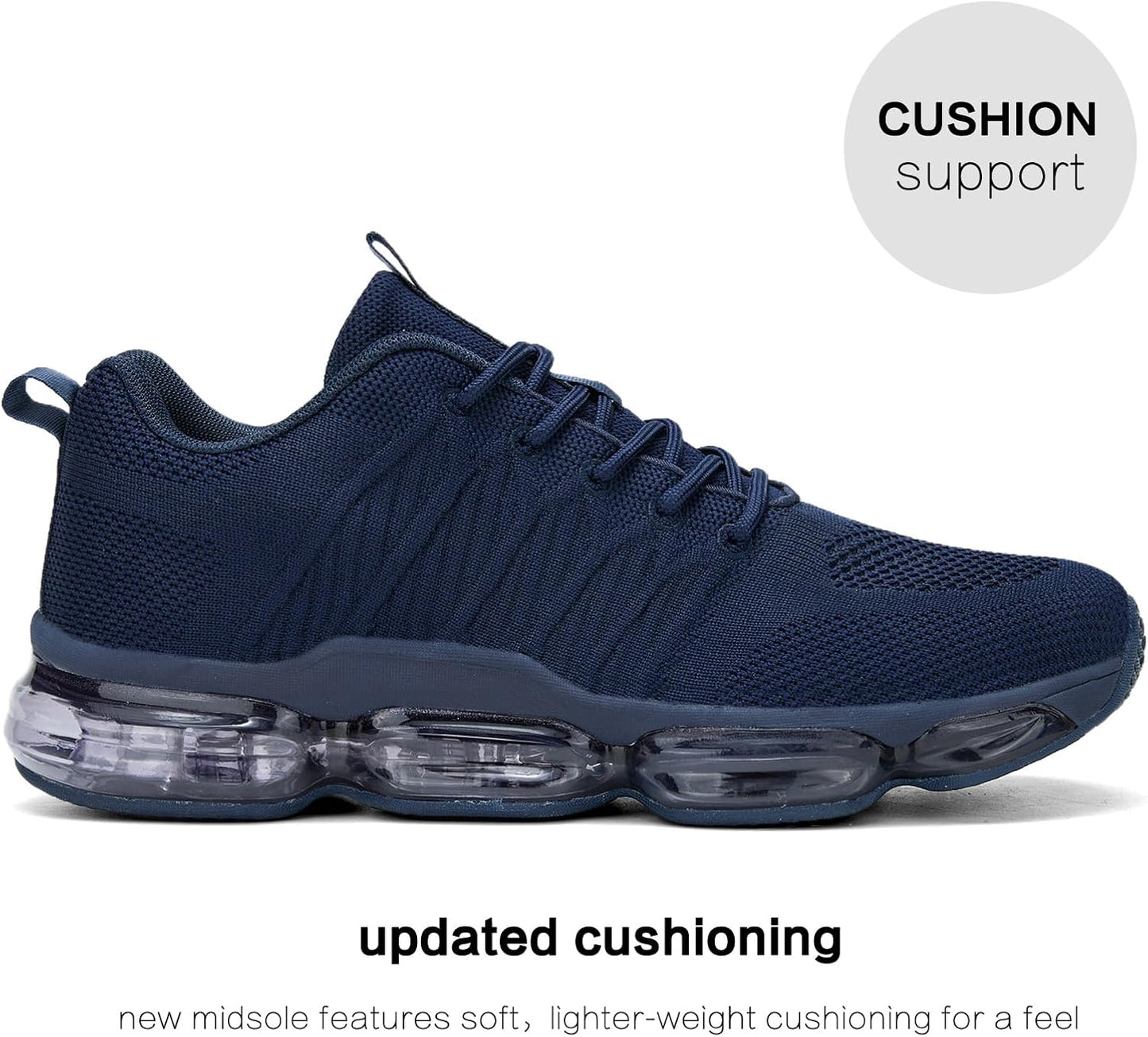 Men's Air Cushion Running Shoes Breathable Tennis Fashion Sneakers Non Slip Workout Casual Sport Shoes Gym Training Comfortable Walking Shoes