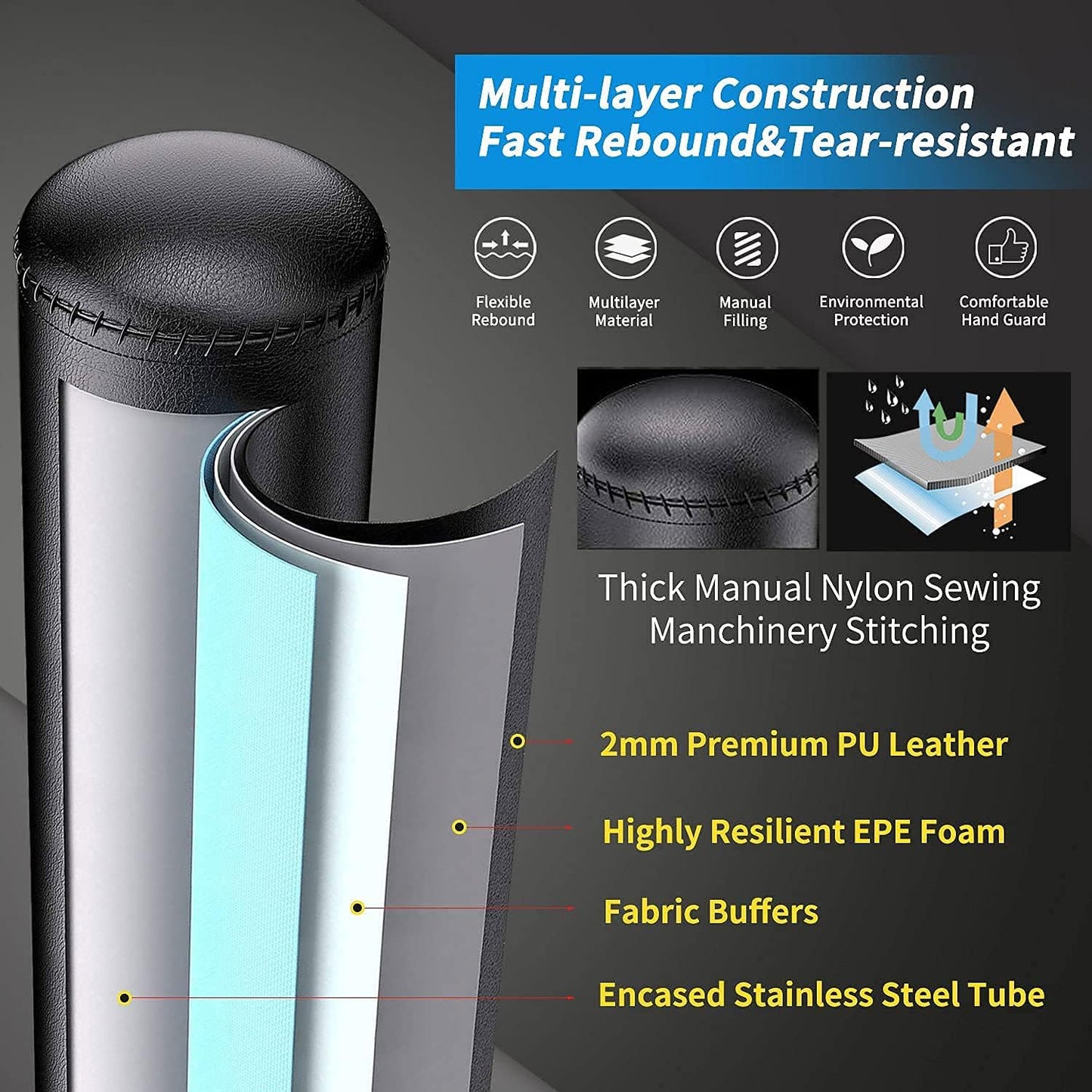 Punching Bag for Adults, Boxing Bag with Stand 70''-205lbs Freestanding Punching Bag for Adults - Kickboxing Bag for Home Gym Office