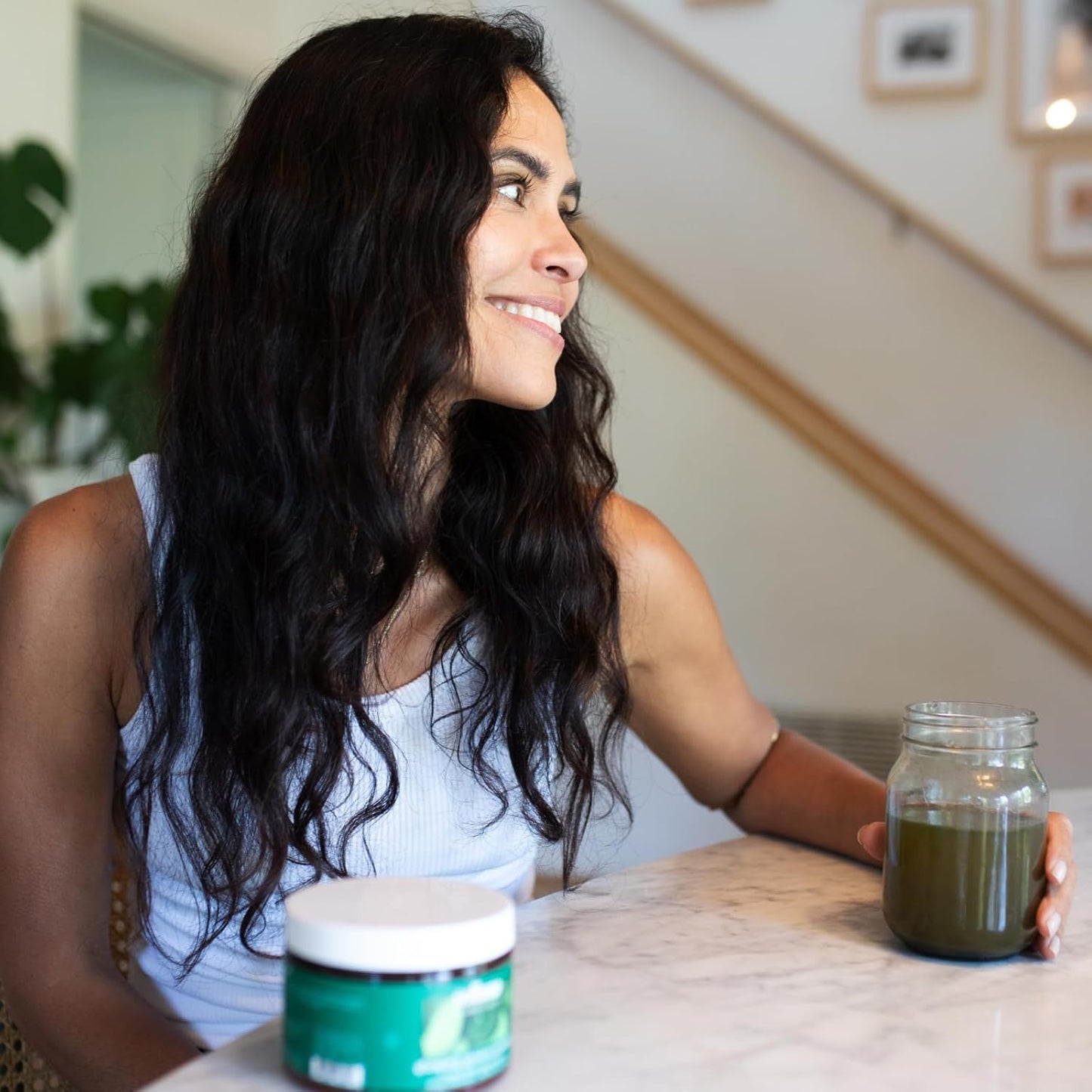 Solluna by Kimberly Snyder Glowing Greens Powder — Spirulina, Cordyceps, Chlorella, Moringa, Ashitaba, Amalaki, Monk Fruit — Superfood Supplement for Energy & Mood (30 Servings) Vegan & Non-GMO