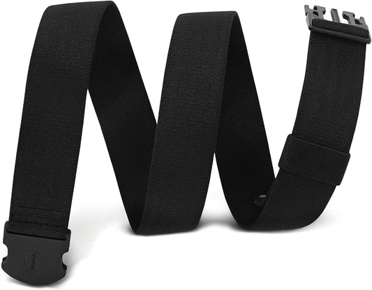WHIPPY Mens Elastic Stretch Belt Unisex Adventure Web Belt for Women Men with Non-Metal Buckle Adjustable Belts