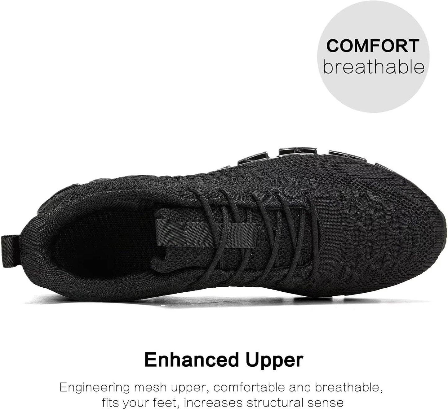 Men's Slip on Walking Running Shoes Blade Tennis Casual Fashion Sneakers Comfort Non Slip Work Sport Athletic Trainer
