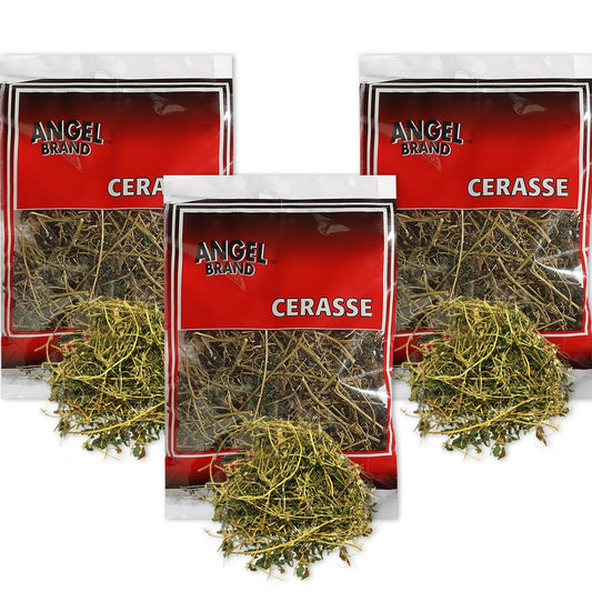Angel Brand Dried Cerasse Leaves 0.25 0z Pouch Pack of 3 - Melon Bitter Leaf Spice Derived from Melon Plant - Provides Health Benefits - Offers Slightly Bitter & Robust Flavor