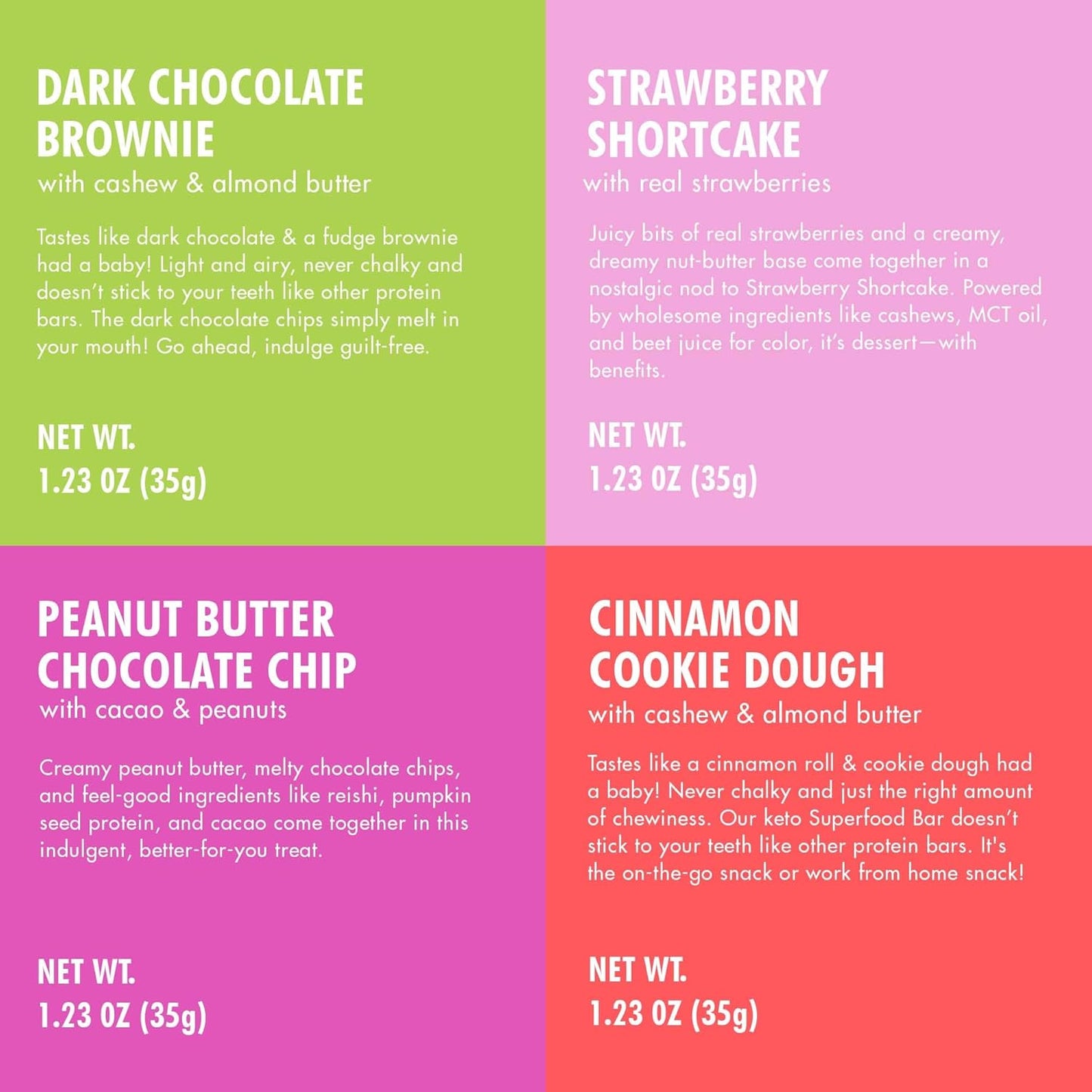 B.T.R. Nation Keto Superfood Protein Bars - Plant Based and Free of Sugar Alcohols | (12) Bar Variety Pack | Gluten Free, and Boosted with Powerful Superfoods!