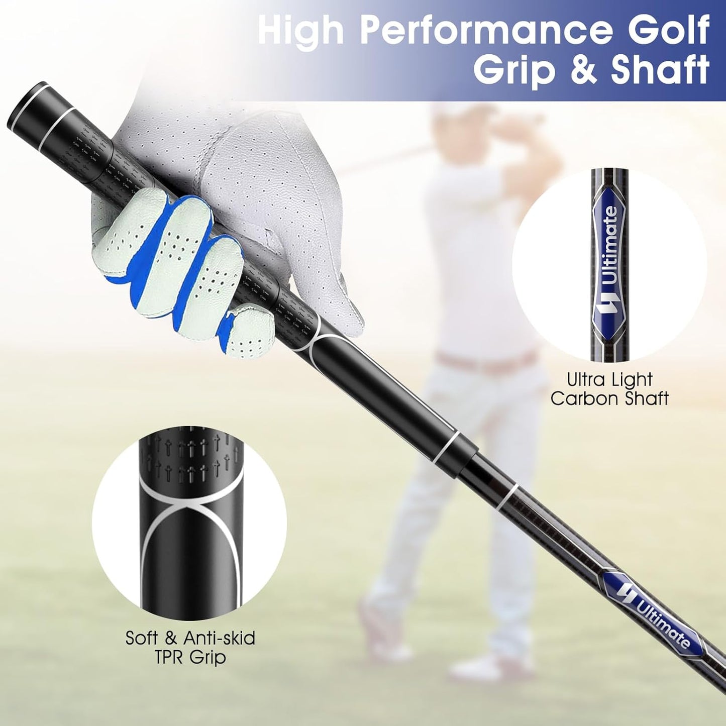 ULTIMATE Men's Complete Golf Club Set – Right-Handed, 9/11-Piece Full Set Including 460cc #1 Driver, #3 Fairway Wood, Hybrid, #6, #7, #8, #9, #P Irons, and a Precision Putter