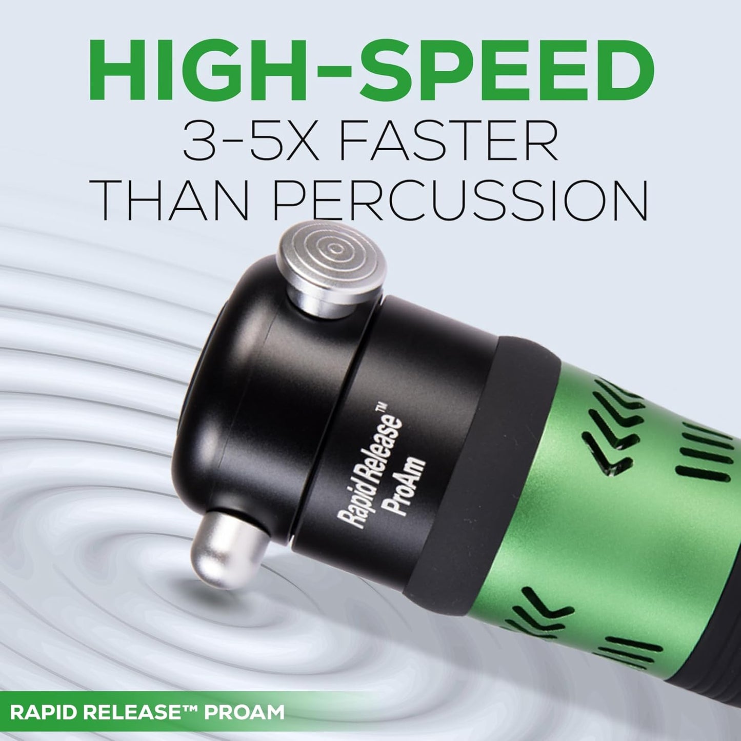 Rapid Release ProAm Cordless Full-Body Massager – Rechargeable – Innovative Sports Massager – Customizable On-The-Go Treatment – High Speed Vibration – for Pro Athletes, Weekend Warriors