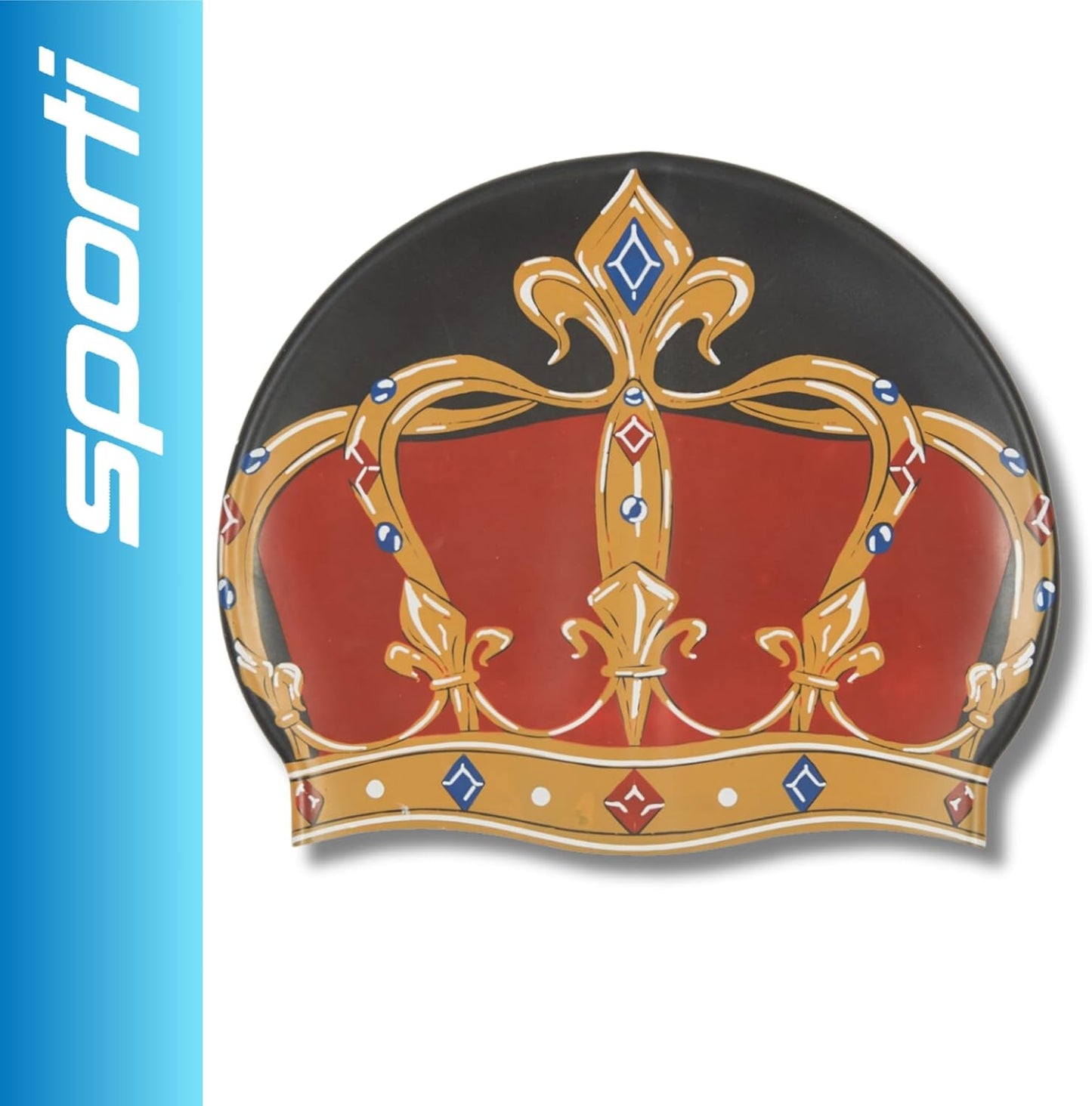 Sporti Silicone Swim Cap for Kids, Unisex Youth Swimming Cap, Protection Bathing Caps for Your Children, Aged 2-10