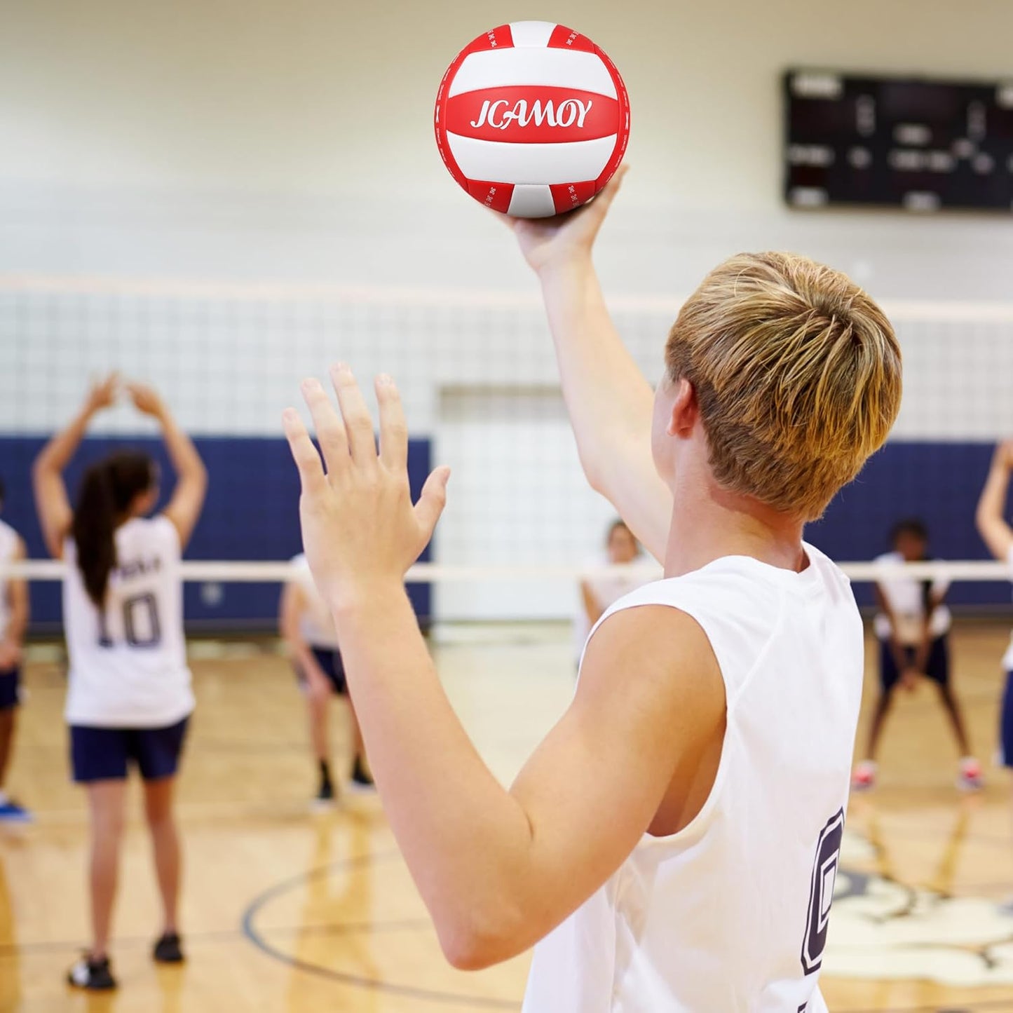 Volleyball Size 5 - Premium PU Leather, Ultra-Durable Soft to The Touch for Youth, Adults, Ideal for Indoor, Outdoor, Beach Sports Training
