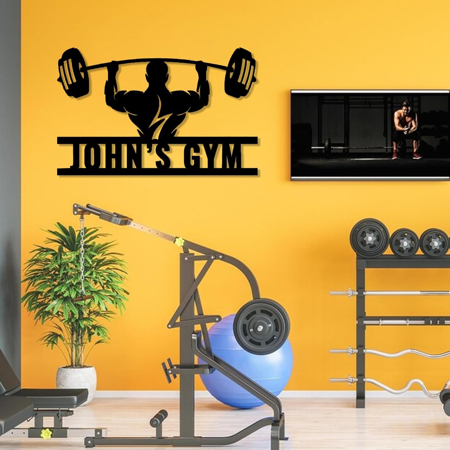 Luxury Personalized Home Gym Sign, Metal Wall Art, Home Gym Decor, Gifts for Fitness Lovers, Workout Room Decor