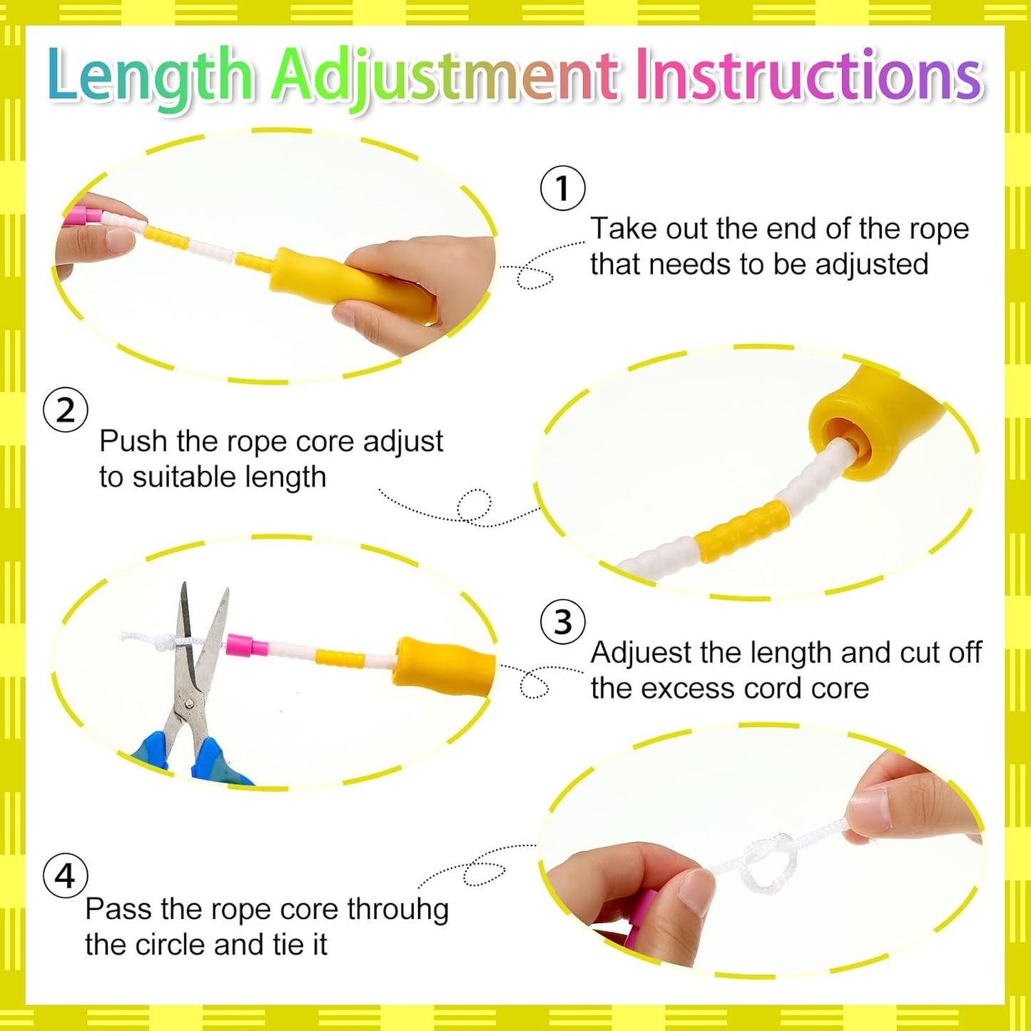 Yunsailing 20 Pack Jump Ropes for Adults Kids, 9.2 Feet Adjustable Length Free Segmented Skipping Rope Bulk Soft Beaded Jumping Ropes for Women Men Exercise Training Workout Weight Loss