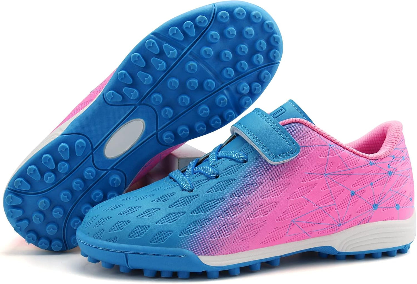 brooman Kids Indoor Soccer Shoes Boys Girls Soccer Cleats Athletic Turf Shoes