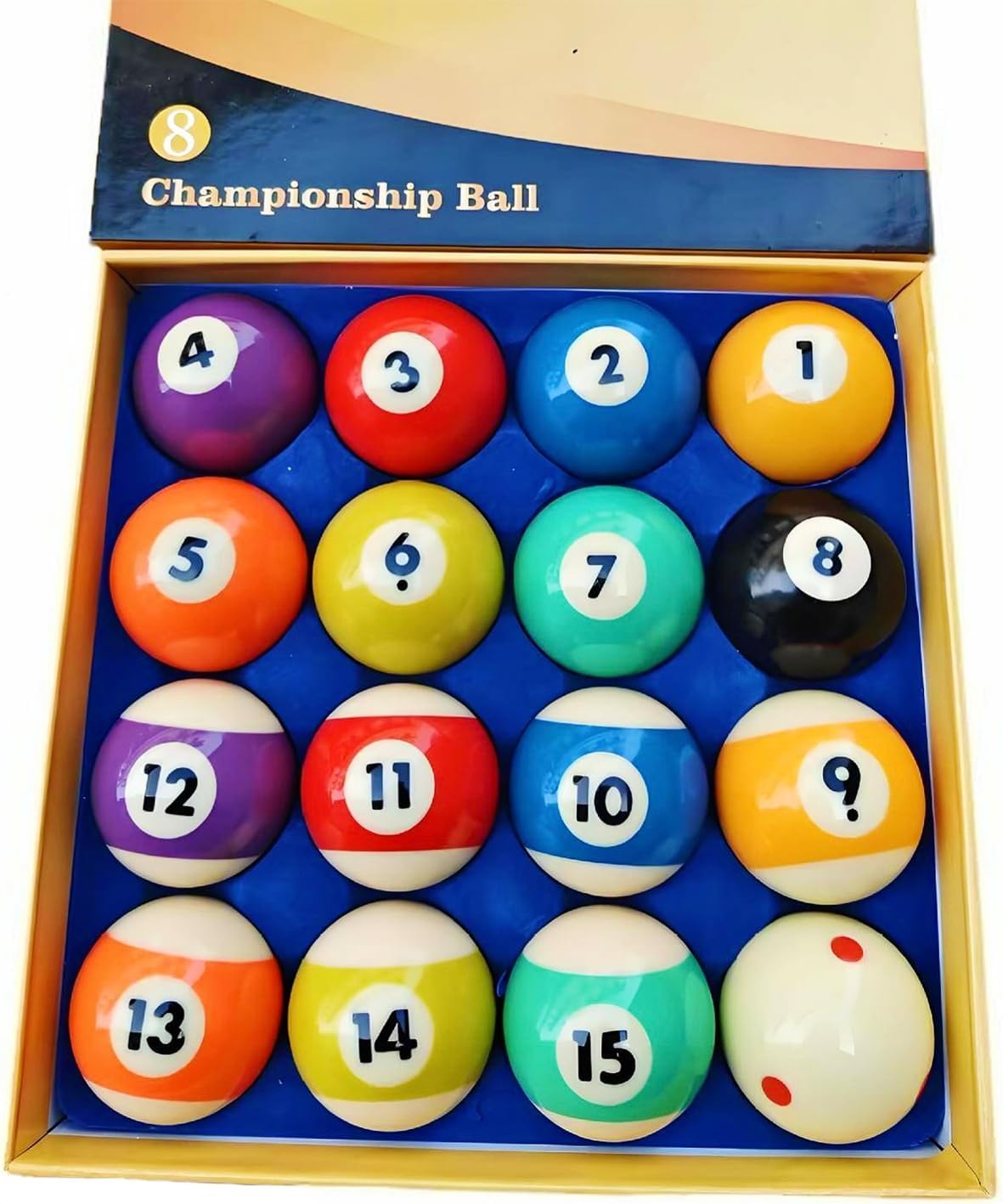 Billiard Balls Standard Set 16 Pool Table Balls 2-1/4 inch Replacement Billiard Cue Ball Set Professional Pool Table Accessories