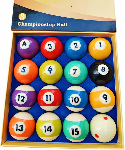 Billiard Balls Standard Set 16 Pool Table Balls 2-1/4 inch Replacement Billiard Cue Ball Set Professional Pool Table Accessories