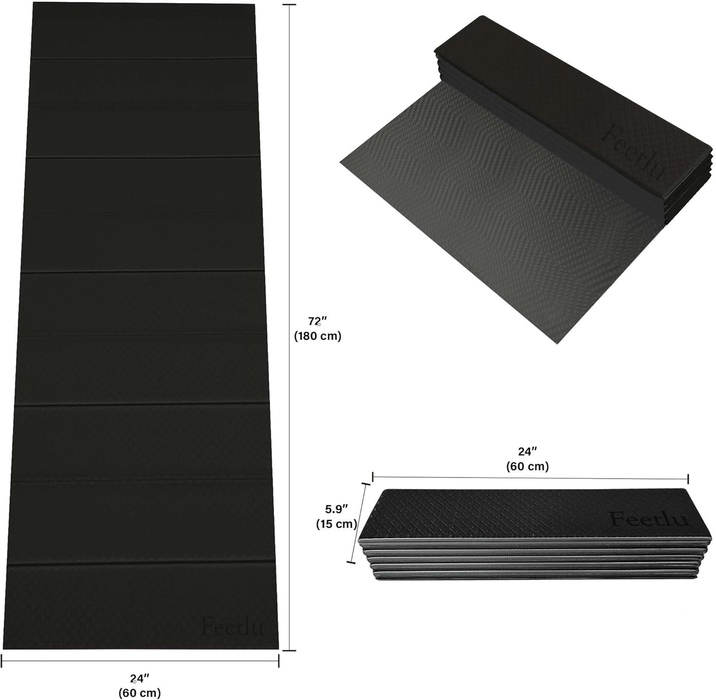 Foldable Yoga Exercise Mat – Lightweight, Anti-Slip, and Easy to Store for Yoga, Pilates, Home Workouts, and Floor Exercises