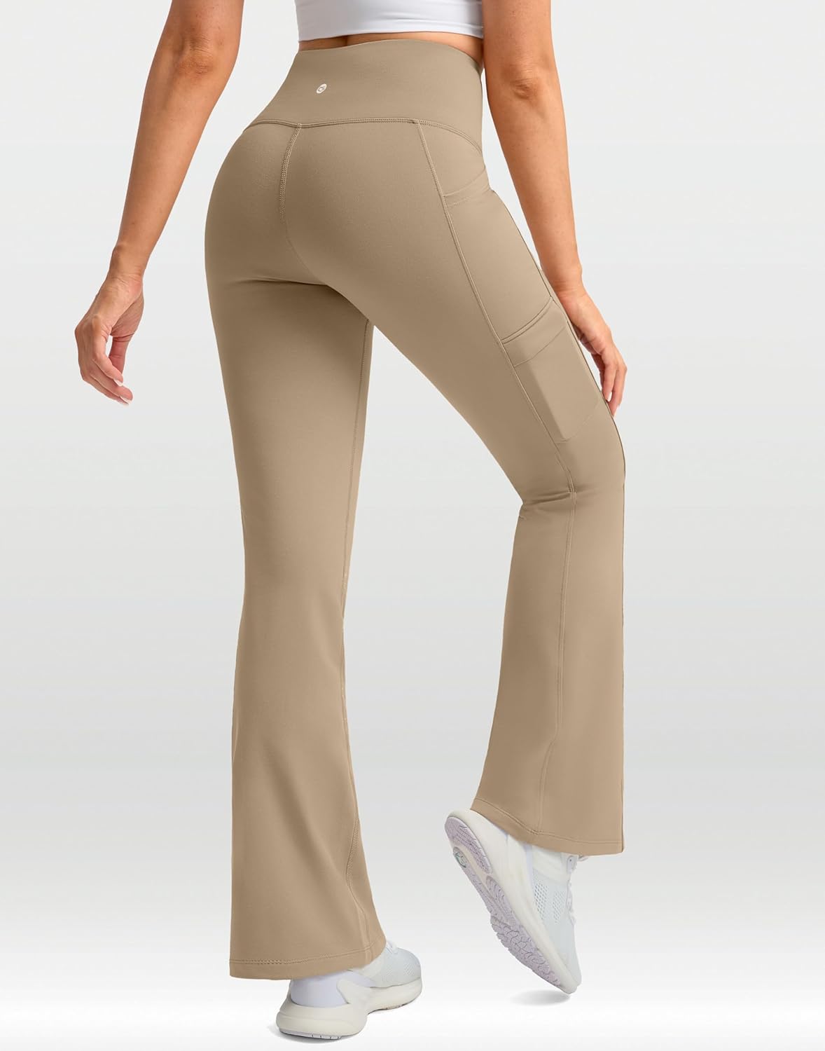 G Gradual Women's Fleece Lined Pants Water Resistant Winter Thermal Flare Leggings Hiking Snow Pants for Women 4 Pockets