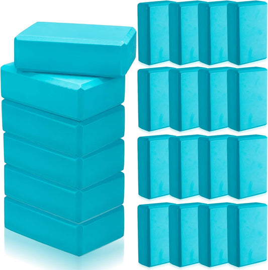 Outus 20 Pcs Yoga Blocks Bulk 9 x 6 x 3 Inch High Density Bricks to Improve Strength Flexibility Balance Soft Non Slip Gymnastic Blocks for Yoga Sports