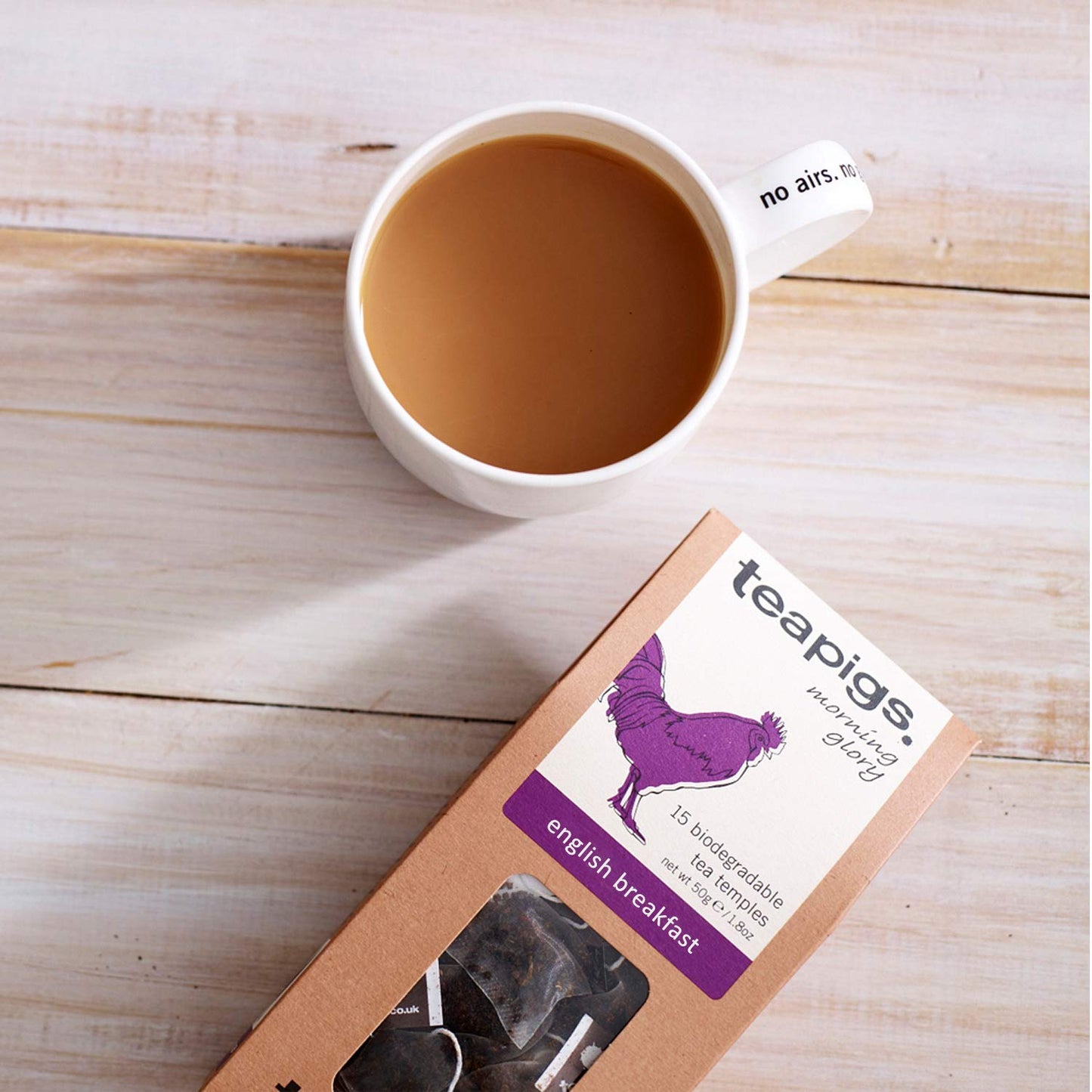 teapigs Black Tea Bags Made With Whole Leaves Pack of Tea Bags, english breakfast, 50 Count (5423)