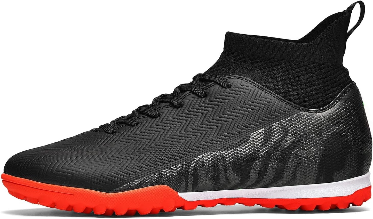 Indoor Soccer Cleats Mens Womens Turf Soccer Cleats Wide Socer Shoes FG AG TF High Ankle Football Boots