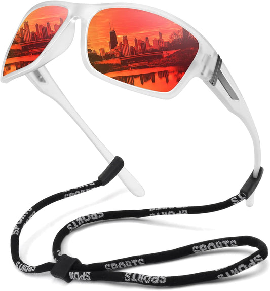 STORYCOAST Polarized Sports Sunglasses for Men Women Unbreakable Frame Cycling Fishing Driving