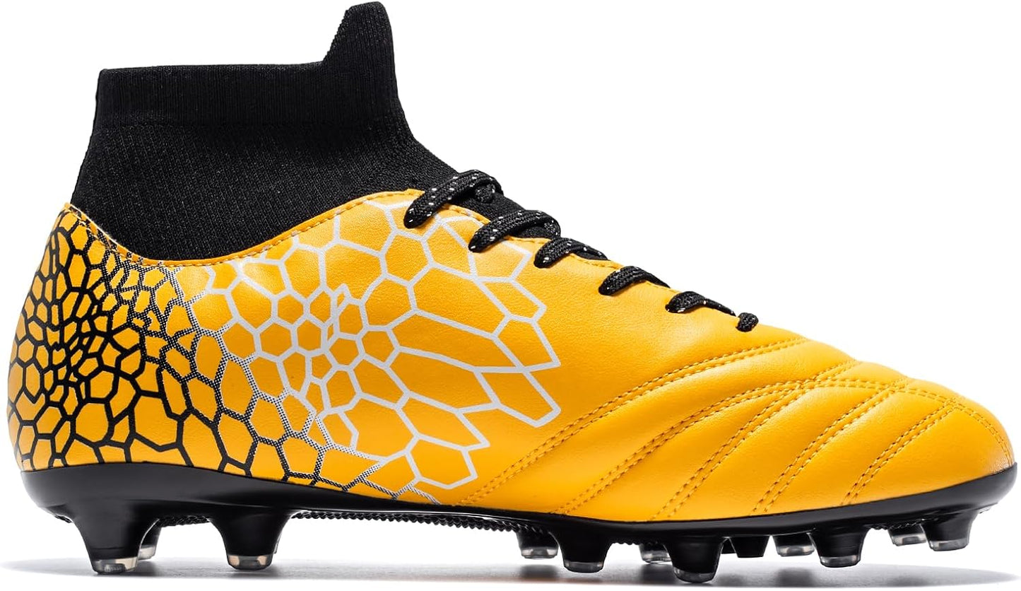 Boys Girls Soccer Cleats Youth Training Football Cleats High-top Soccer Shoes for Little/Big Kid