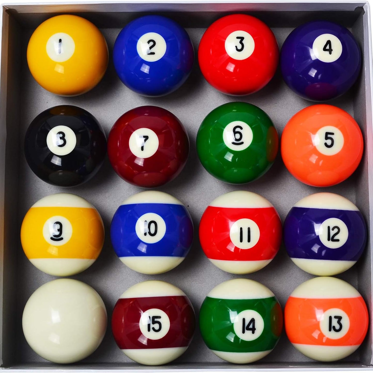 Collapsar Deluxe 2-1/4" Billiard Pool Balls Marble-Swirl Style Billiards Ball Complete 16 Ball Set (Several Style Available)