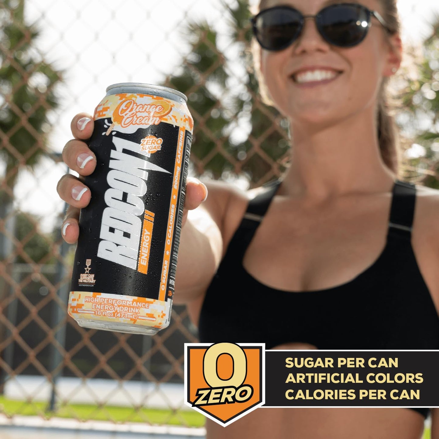 REDCON1 Energy High Performance Drink, Orange Cream - Zero Sugar Energy Drink with Alpha GPC Nootropic - 200mg of Natural Caffeine from Green Coffee Beans - Vitamin B6, B12 & B5 to Boost Mood (12 ct)