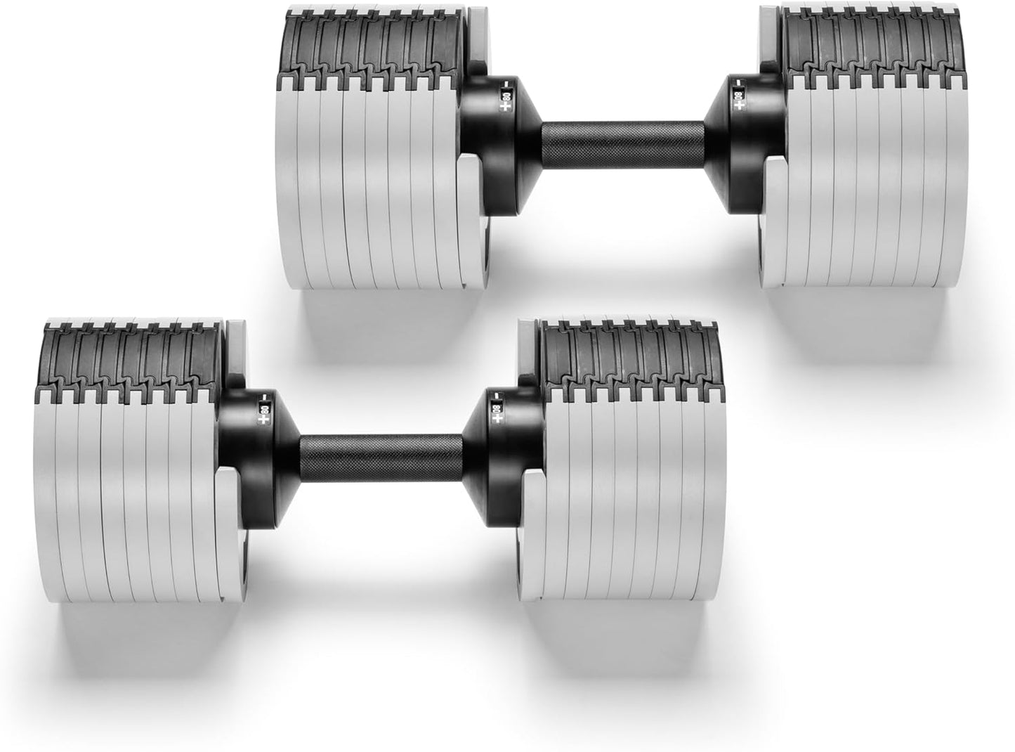 NÜOBELL® Adjustable Dumbbell Set, 5-50 LB or 5-80 LB, Easy Twist 2024-25 Model, All-In-One Weights Set (Pair) for Home, Original Manufacturer