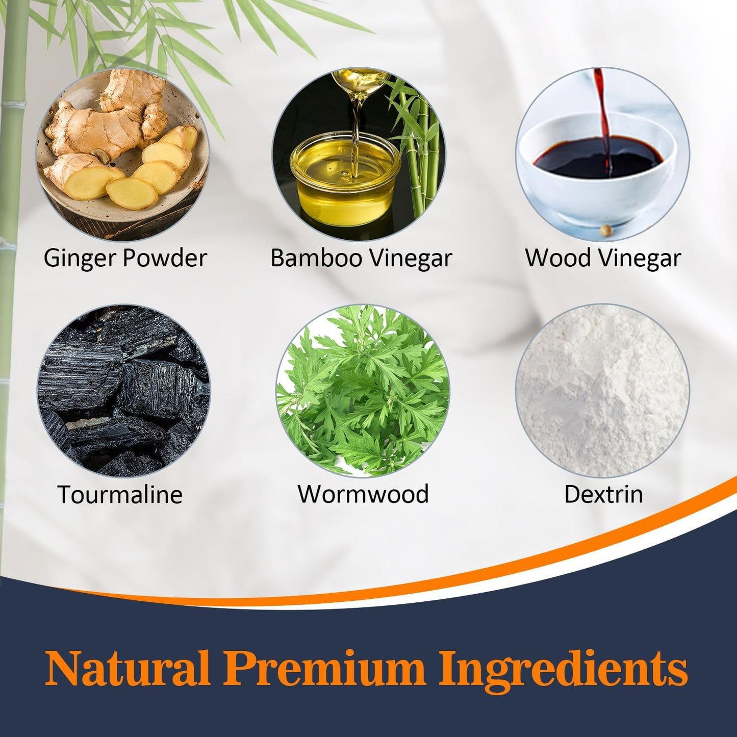 2 in 1 Foot Pads, 30 Pads Tear and Use Pure Ginger Bamboo Wormwood Foot Pads, Bigger Adhesive ''Stay in Place'' Goodnight Pads