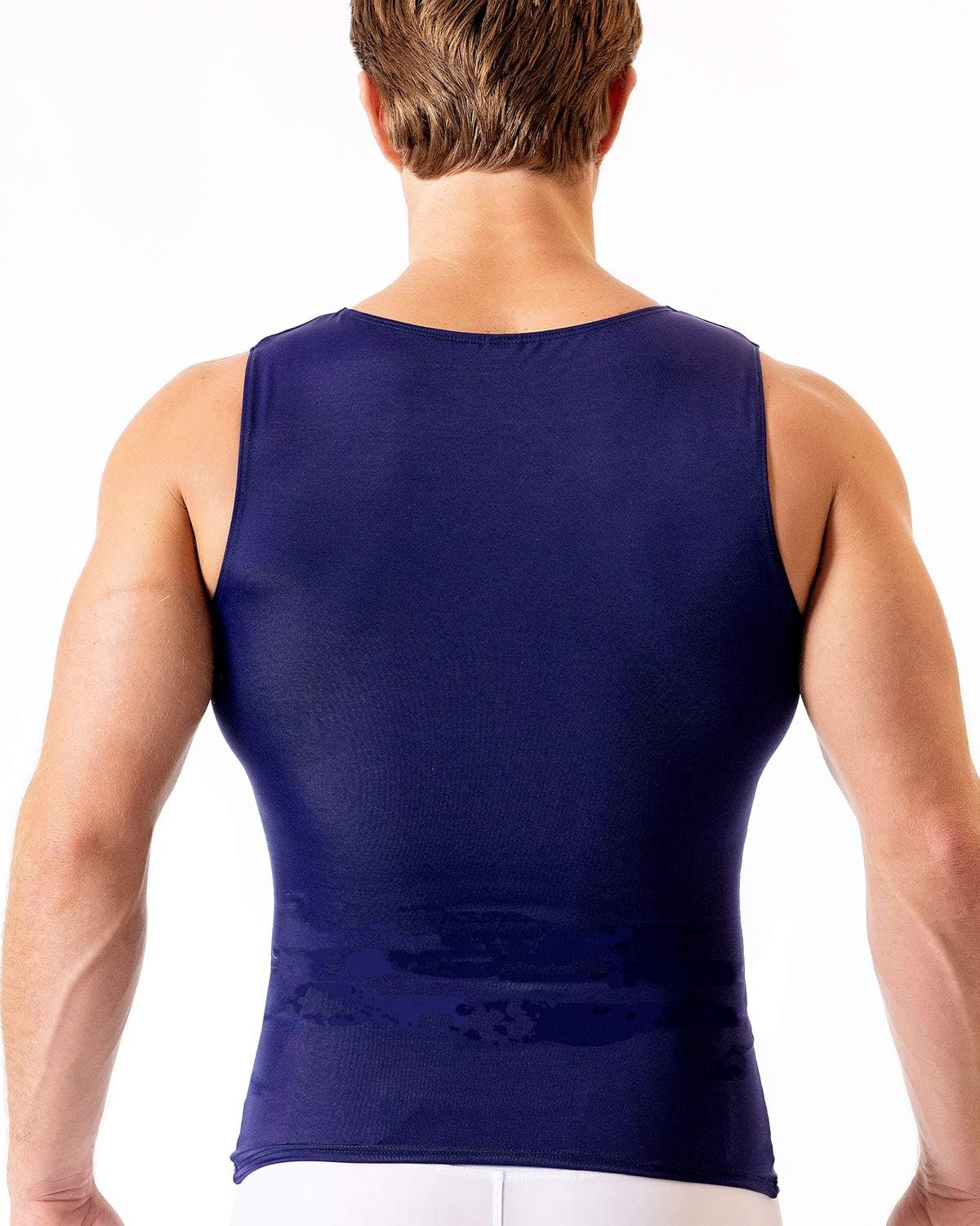 Insta Slim -Made in USA- Compression Tank-Top Shapewear for Men. Tummy Control Slimming Body-Shaper for Belly & Back Support