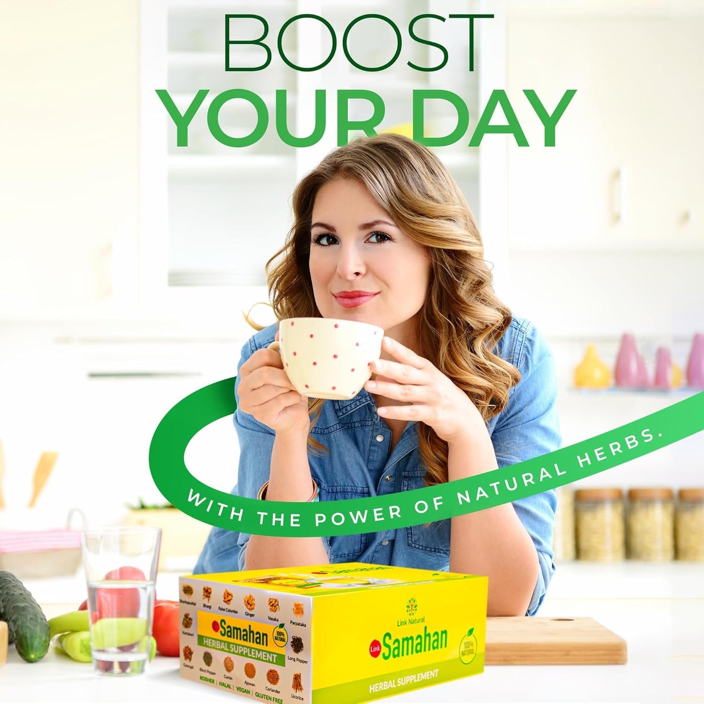 SAMAHAN Ayurvedic Herbal Tea Packets - Sri Lankan Ceylon Blend with 14 Natural Herbs Including Ginger, Black Pepper & More, Herbal Tea Bags for Wellness, Relaxation & Daily Comfort - 100 Count