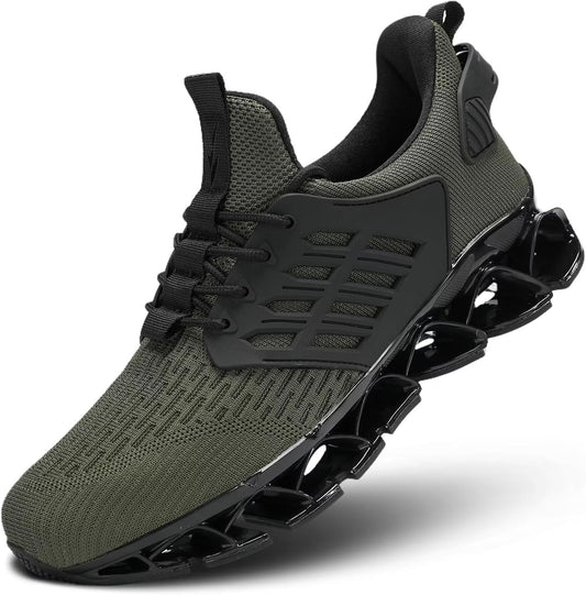 Mens Slip on Walking Running Shoes Blade Tennis Casual Fashion Sneakers Comfort Non Slip Work Sport Athletic Trainer