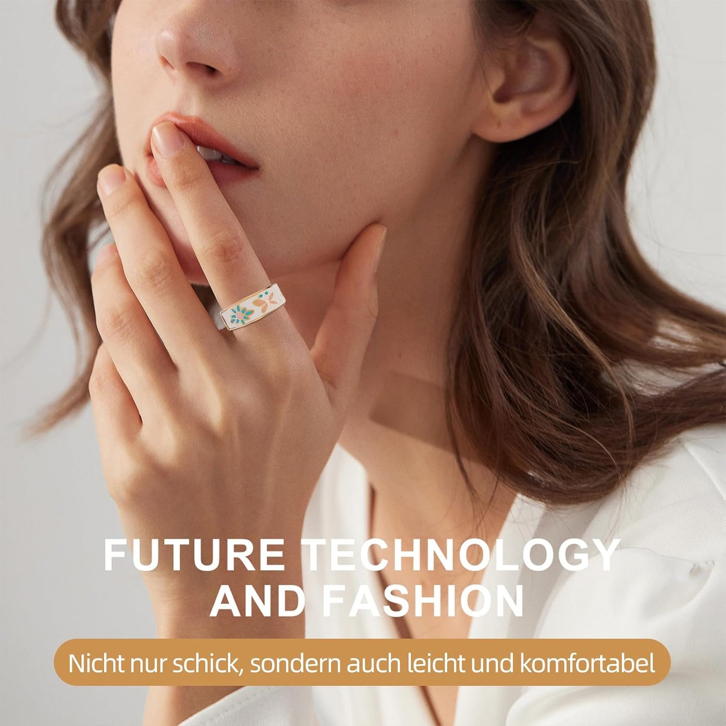 Smart Ring Health Tracker, for men and women, equipped with heart rate monitor, sleep tracker, 8 exercise modes, step counter, 5-7 days battery life, no subscription fee, IP68 waterproof R18 (7)