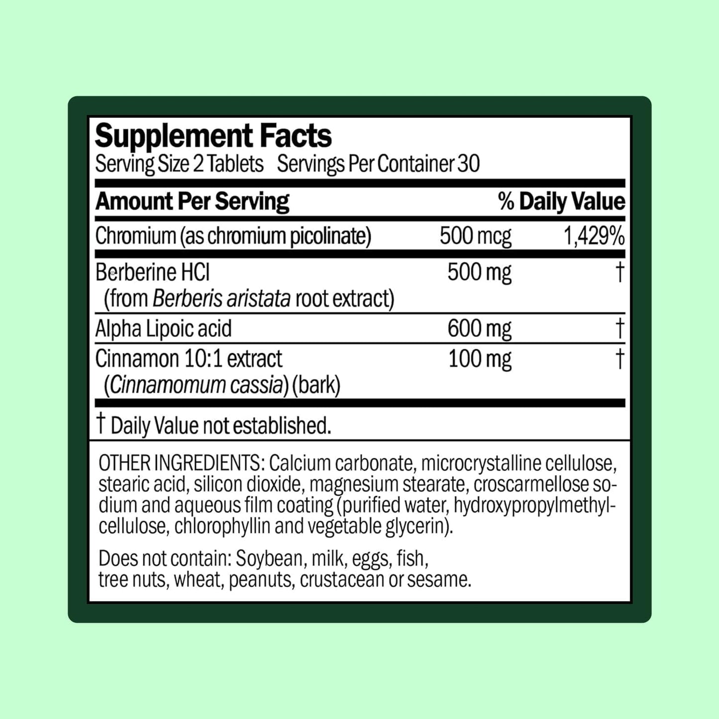 Glucose Metabolism & Wellness Supplement with Berberine | Supports Energy Balance & Healthy Weight | Natural Metabolic Health Formula – 60 Tablets