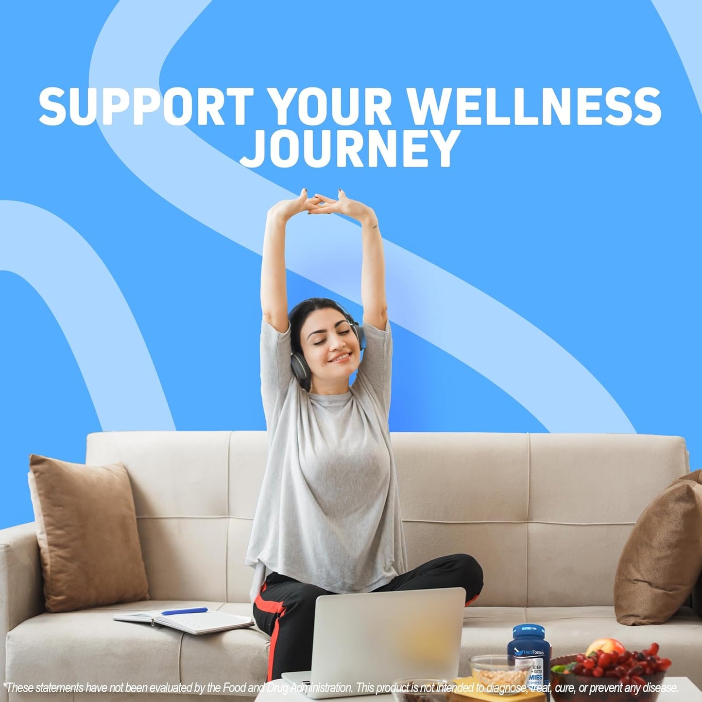 Herbtonics Keto Apple Cider Vinegar Gummies - Digestion & Detox Support - Sugar Free BHB Advanced Formula for Keto Support - Raw ACV with The Mother - 120 Vegan ACV Gummies