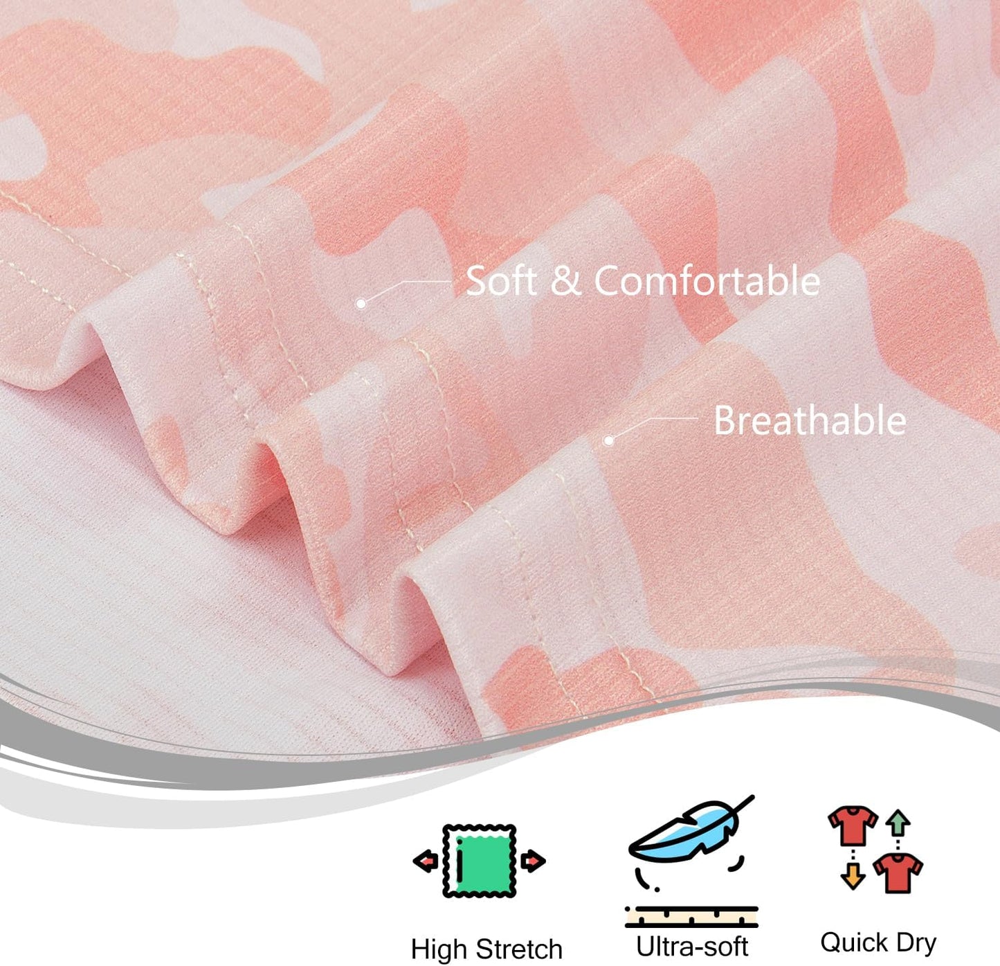 TAPULCO Mens Quick Dry Polo Shirts Camouflage Pattern Performance Athletic Lightweight Breathable Casual Golf Tshirts