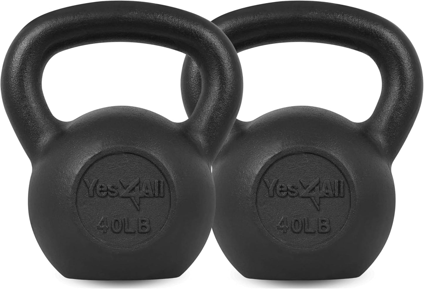 Yes4All 5-80 lbs Cast Iron Kettlebell for Dumbbell Weights Exercises, Gym, Full Body Home Workout Equipment, Push up, Grip and Strength Training