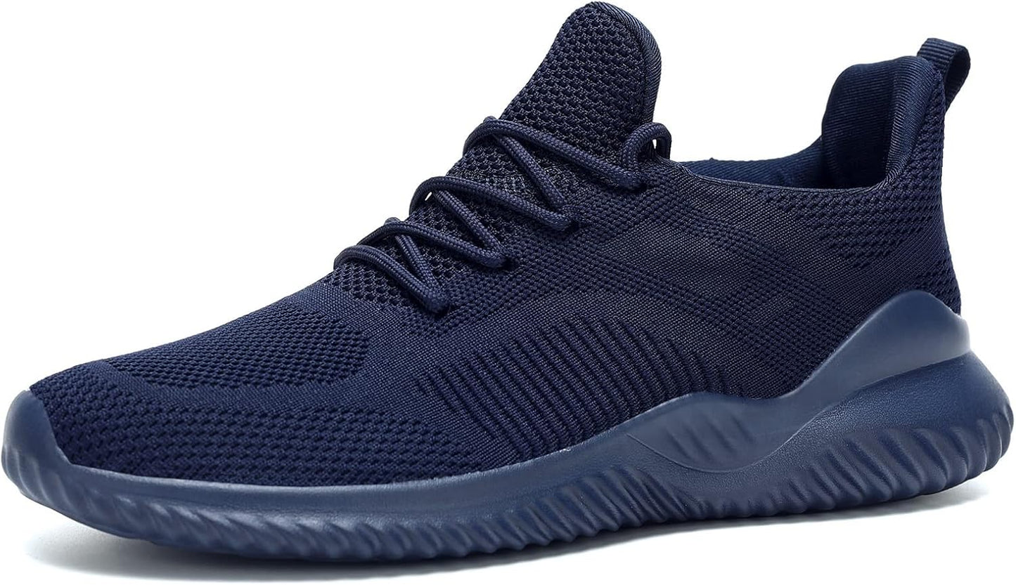 Men's Non Slip Running Shoes Ultra Light Breathable Casual Walking Shoes Fashion Sneakers Mesh Workout Sports Shoes